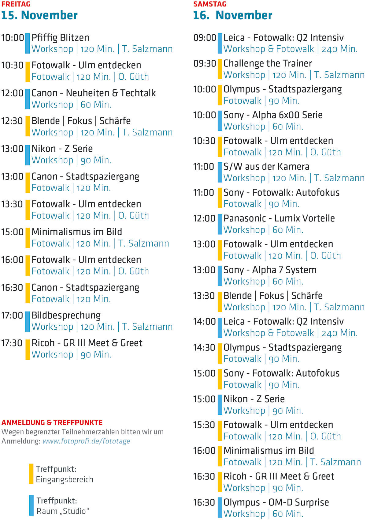 komplettes Workshop-Programm